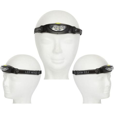 Linterna frontal con 3 LED blancos ultrabrillantes (1/4)