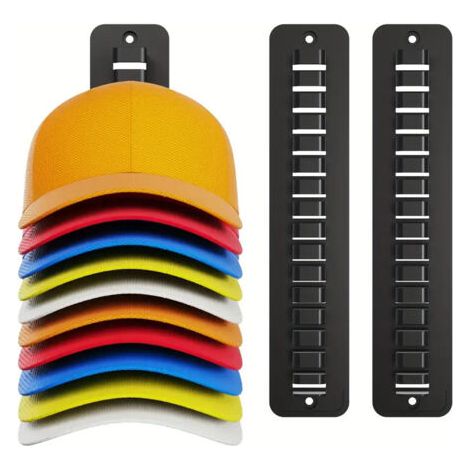BUNTHAUS Solutions De Rangement Pour Chapeaux, Organisateur De Casquettes De Baseball, Support Mural Pour Chapeaux, Rangement Pour Chapeaux Dans Un Placard, Cintre Pour Chapeaux Multifonctionne (1/3)