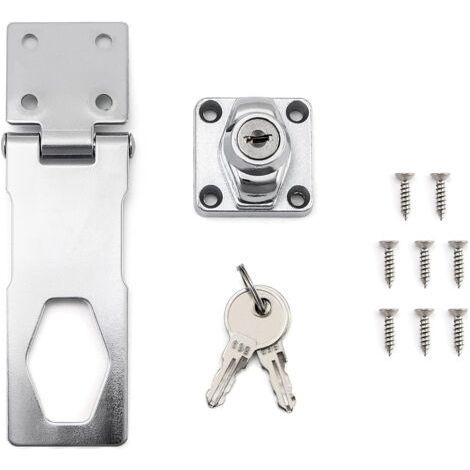 Moraillon, Moraillon avec Clés et Vis pour Portail, Remise, Porte de garage, 4" / 10cm, Finition, 1pcs (1/5)