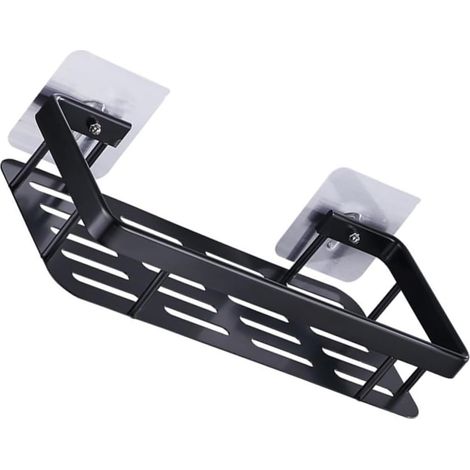 Étagère de rangement sans perçage avec adhésif non marquant pour salle bain et cuisine, robuste (1/5)