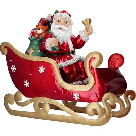 Babbo natale sulla slitta per decorazioni natalizie da 64x26x60 (1/4)
