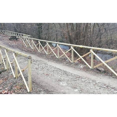 Recinzione in legno Croce di Sant’Andrea 20 pezzi lunghezza 200 cm per giardino - Esterni da Vivere (1/2)