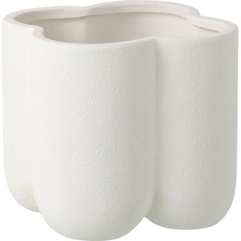 Cache-Pot en Argile "Buddy" 22cm Blanc