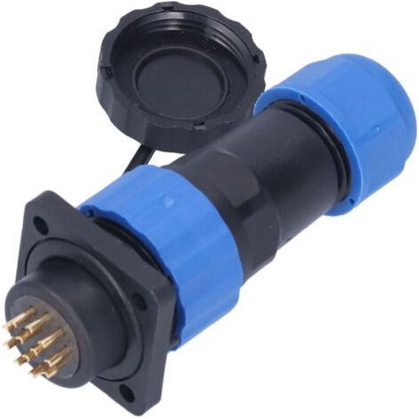 SP2012 waterproof power connector, 250V 5A square aviation plug for soldering and industrial applications. (1/5)