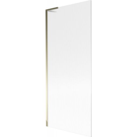 Mexen Next L paroi de baignoire 1 volet 80 x 150 cm, rainures, doré - 895-080-000-03-09-50 (1/5)