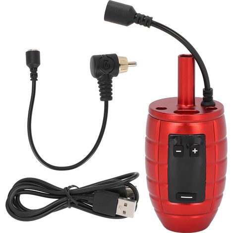 Poignée batterie pour tatouage Finger Control, bloc d'alimentation tatouage LCD, prise pour machine à tatouer interface RCA, rouge (1/5)