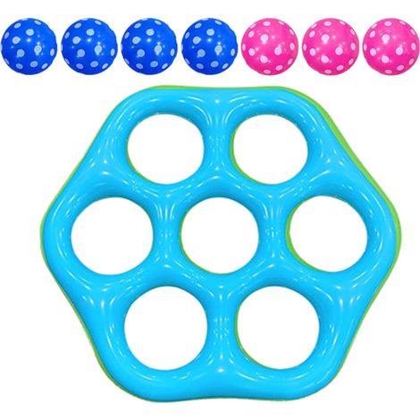 de Piscine Jouet Aquatique Hexagonal de Lancer d'anneaux aquatique de lancer d'anneau Pour de 3 à 8 ans, plage, lac, fête, vacances, familial, parc extérieur (1/5)