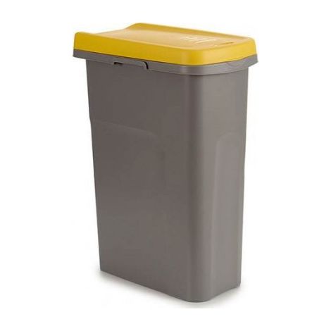 Stefanplast – Cache-poubelle modulable en polypropylène – Couvercle anti-pluie – Anneau porte-sac – Corps gris – Dimensions L 25 cm (1/3)