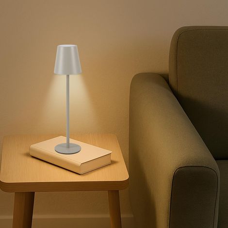 Lampe de table rechargeable, éclairage LED sans fil, intensité réglable, port USB inclus – portable pour bureau, table de chevet ou usage extérieur (1/5)