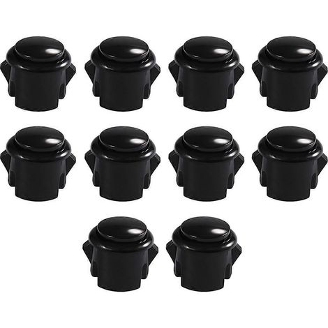 Packung mit 10 reaktionsschnellen 30-mm-Arcade-Tasten, schwarz (1/5)