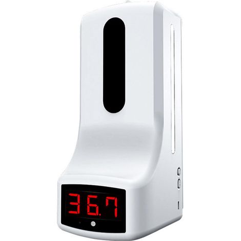 Automatischer Flüssigkeitsspender (1000 ml) mit Infrarot-Temperaturmessung (°C/°F) und Desinfektion