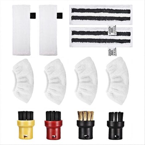 Ensemble d'accessoires pour nettoyeur vapeur, ensemble de chiffons en microfibre pour nettoyeurs vapeur Karcher SC 2, SC 3, SC 4, SC 5