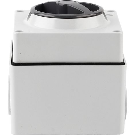 Prise extérieure étanche, interrupteur rotatif isolé et résistant à la poussière avec voyant lumineux, 250 V (4P20A)