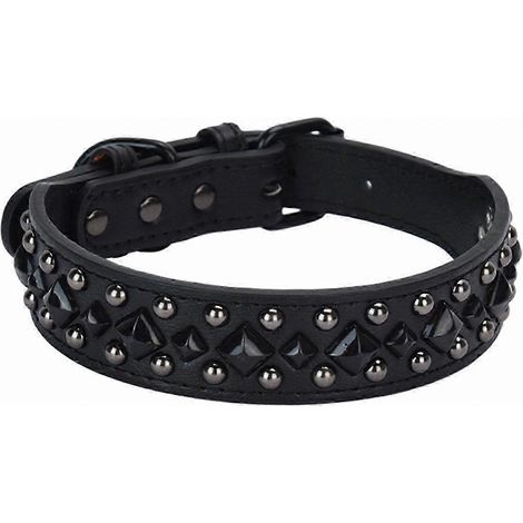 Collier en cuir ajustable pour chien de petite à grande race, couleur marron, plusieurs tailles disponibles (1/5)