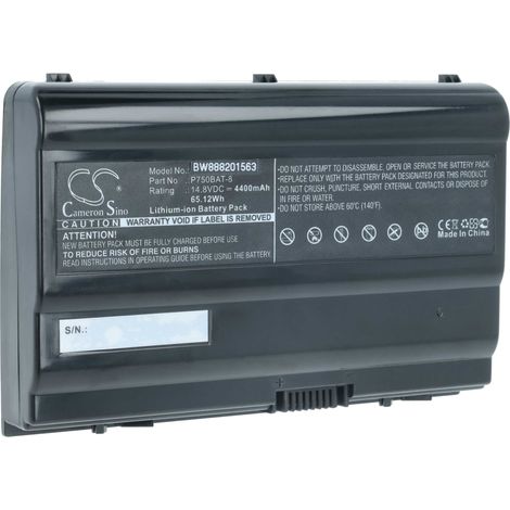 vhbw Akku kompatibel mit Thunderobot G150T-47208G128G1T9602G, G150T-47208G1T9502G, P750DM, G150T Notebook (4400 mAh, 14,8 V, Li-Ion) (1/5)