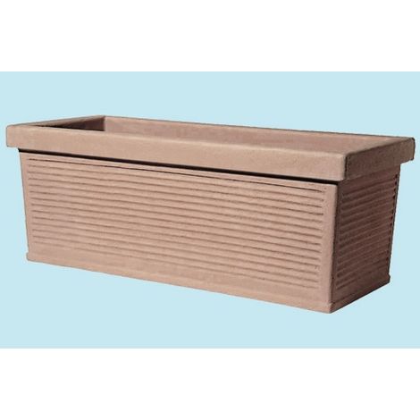 MILLERIGHE VASO CASSETTA IN RESINA 73 CM FINITURA IMPRUNETA (1/5)