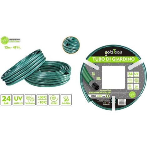Trade Shop - Manguera Riego Plantas Jardin Bomba Lavadora 15 M 49ft. ø3/4-19mm 57507 - (1/2)