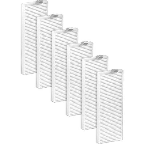 6 Pièces - Filtre HEPA - Accessoire Aspirateur Robot - Compatibilité Lefant M210 OKP Life K2 - Filtration Poussière Pollen - Pour Maison Animaux - Blanc - 10x8cm (1/5)