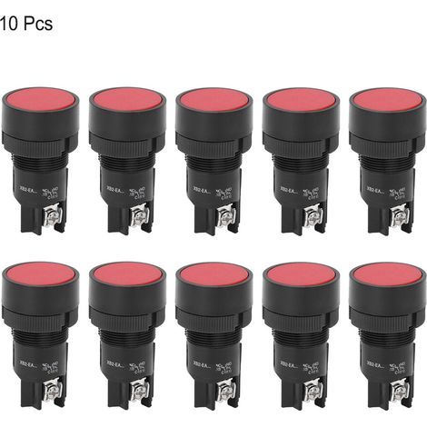 Druckknopf XB2-EA, 660V 10A Seriensteuerschalter, roter Reset-Knopf XB2-EA145, 10 Stück (1/5)