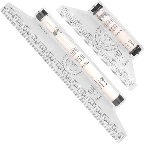 Règle parallèle à échelle d'angle, 2 pièces en plastique (1/5)
