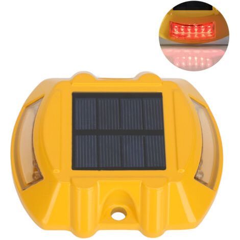 Luces solares para caminos, profesionales, impermeables, IP68, LED de aluminio, inducción automática, para jardín, patio, terraza, rojo, 6V, 1,8W (1/5)