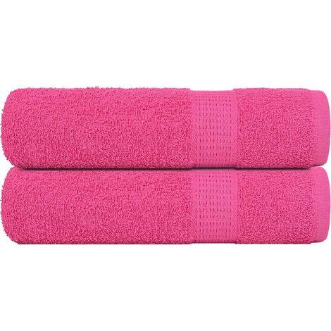 Serviettes de bain FROGN, lot de 2, rose, 100 x 150 cm, 360 g/m²