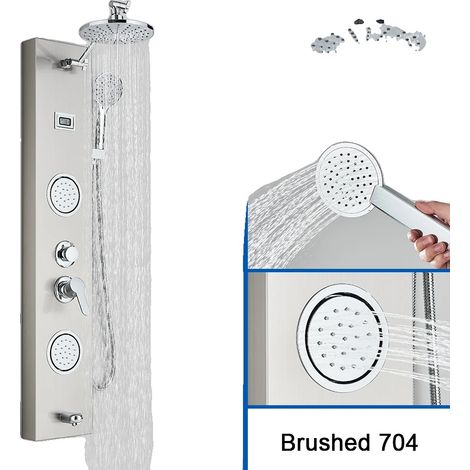 Panneau de Douche, Contrôle à Simple Poignée, Jets de Massage (1/2)