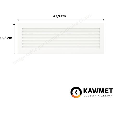 Grille de ventilation 17x49 Hide Kawmet - Couleur blanc