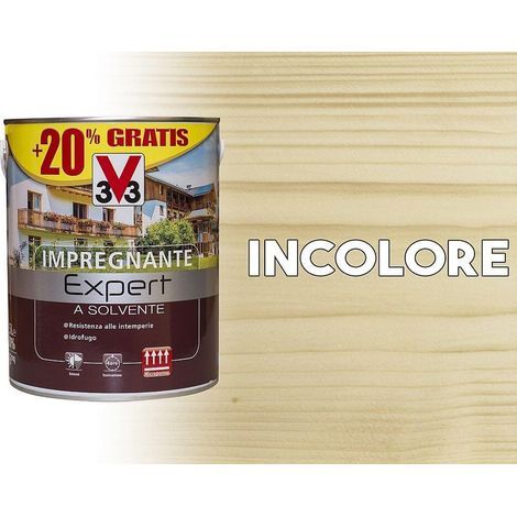 impregnante a solvente idrorepellente v33 "expert" incolore 3 lt