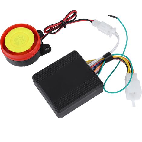 Système d'alarme antivol 125 dB 12 V pour moto, scooter et double scooter avec télécommande (1/5)