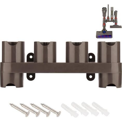 Support mural pour aspirateur sans fil Dyson V15 V7 V8 V10 V11 SV10 SV11, station d'accueil, organisateur, brosses, accessoire de rangement (6 prises de rangement) (1/3)