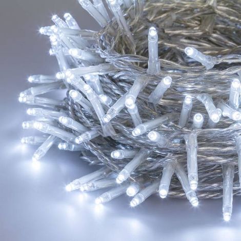 Lumières de Noël Chaîne linéaire 180 Mini Led Blanc 13.1mt Avec 8 Jeux de Lumiè (1/5)
