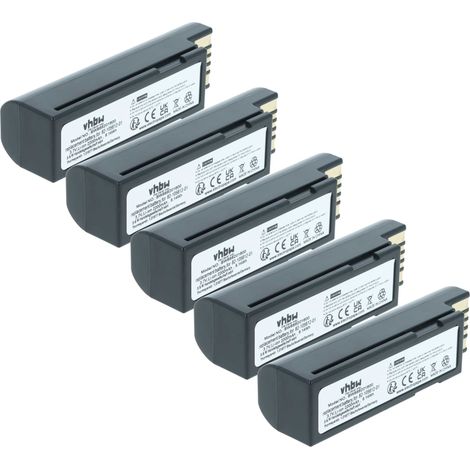 vhbw 5x batteria sostituisce Zebra BTRY-36IAB0E-00, 82-166537-01 per lettore di codici a barre, POS (2200mAh, 3,7V, Li-Ion)