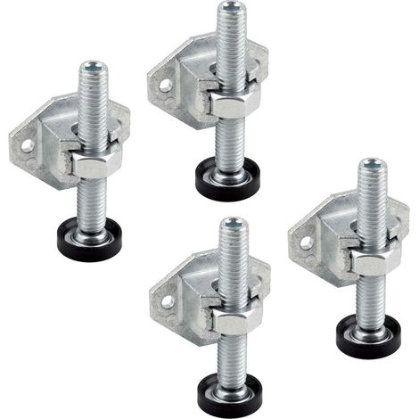 Kit di montaggio 4x per gambe di tavoli e mobili – Lunghezza 44 mm – Dadi e tasselli M10 inclusi – Fissaggio robusto (1/3)