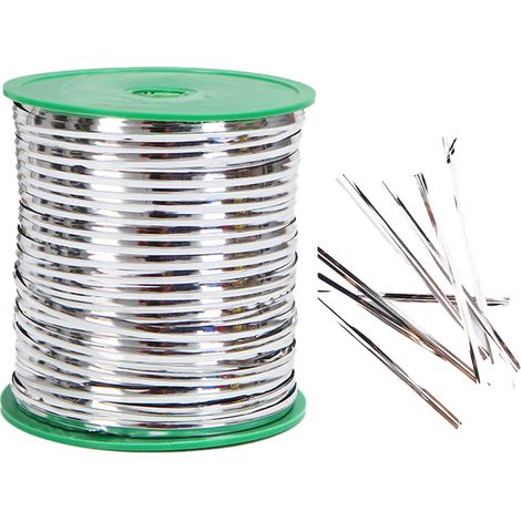 Attaches métalliques torsadées de 300 yards pour sachets de pain et de bonbons, emballages cadeaux, bricolage, attaches décoratives (1/5)