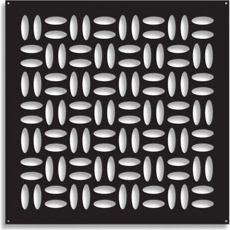 CHIPS - Pannello in PVC traforato - Parasole - Misura: 48x48 cm - Colore: nero (1/2)