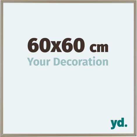 yd. - Cadre photo 60x60 - Champagne - Aluminium - Kent