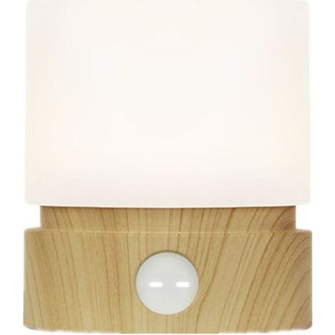 Veilleuse avec minuterie, petite lampe de chevet de table, veilleuse LED pour enfants, veilleuse bébé, grain de bois, intensité variable, batterie, rechargeable 1pc