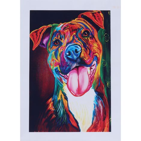 Chiot mignon motif sans cadre, peinture sur toile pour chambre à coucher salon, décoration murale tendance