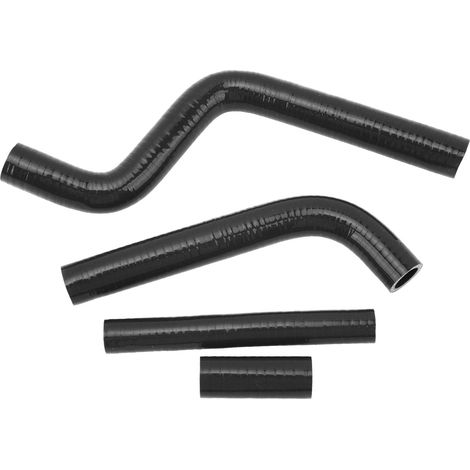 Lot de 4 durites de radiateur de moto en silicone épais résistant aux hautes températures pour YZ125 (1996-2001), noires. (1/5)