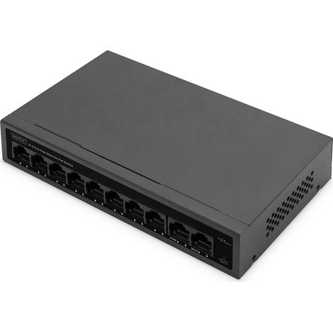 DIGITUS Switch 82Port 10100 30W FE PoE Unmanaged schwa (1/5)