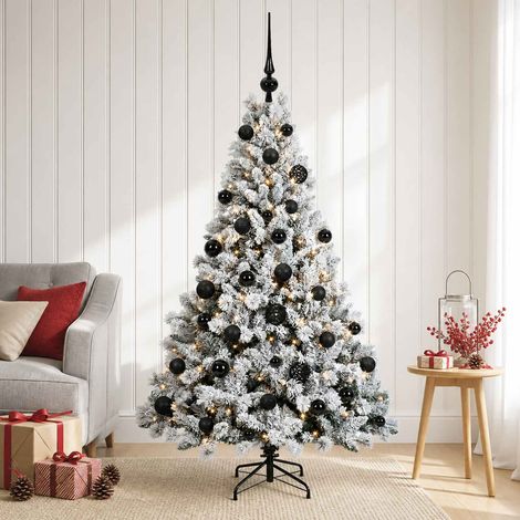 vidaXL Artificial Christmas Tree with Bauble 150 cm 150 LEDs (1/5)