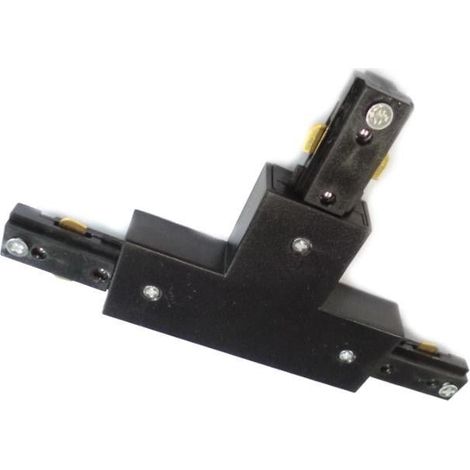 Connecteur T Rail Monophasé - Noir - SILUMEN