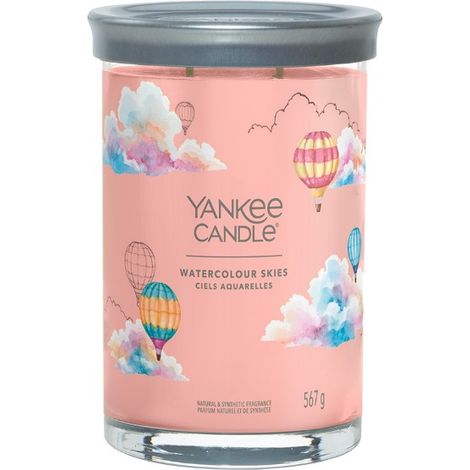 Yankee candle - watercolour skies signature tumbler candle akvarelova obloha - vonna svicka 5670g (1/3)