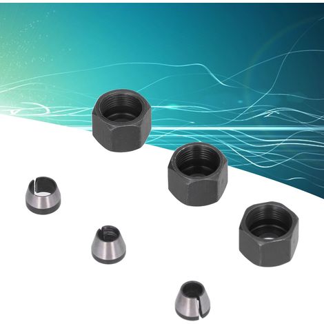 Ensemble de 6 accessoires et adaptateurs pour mandrin de coupe-bordures 6/6,35/8 mm (1/5)