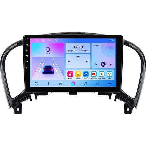 Lettore multimediale per auto, touchscreen, controllo vocale, compatibile con Nissan Juke YF15 2010-2014, T4CP-4G 64G-4cores-A (1/2)