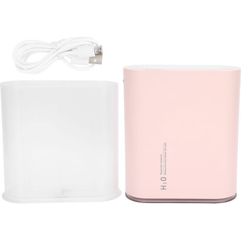 1L Humidificateur USB Double Pulvérisation avec Lumière Nocturne pour Bureau Maison Rose (1/5)