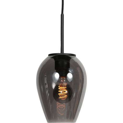 Mexlite - suspension - HaloSwap - noir - verre verre fumé - lampe (1/4)