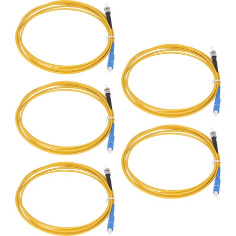 5 câbles d'extension à fibre optique sans halogène, anti-vieillissement, UPC SC vers ST pour l'électricité (1/5)