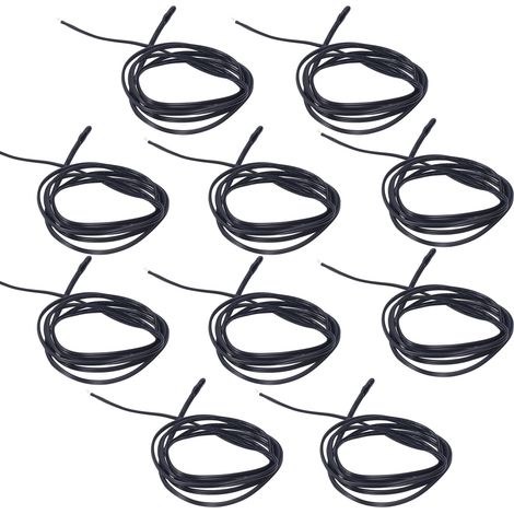 Lot de 10 sondes de température NTC à thermistance, en résine époxy PVC, adaptées aux appareils ménagers, haute précision, câble de 1 mètre, 5K B3950 (1/5)